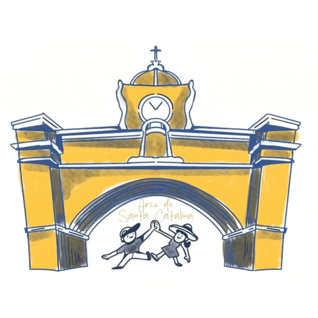 Antigua Guatemala City Tour Illustration